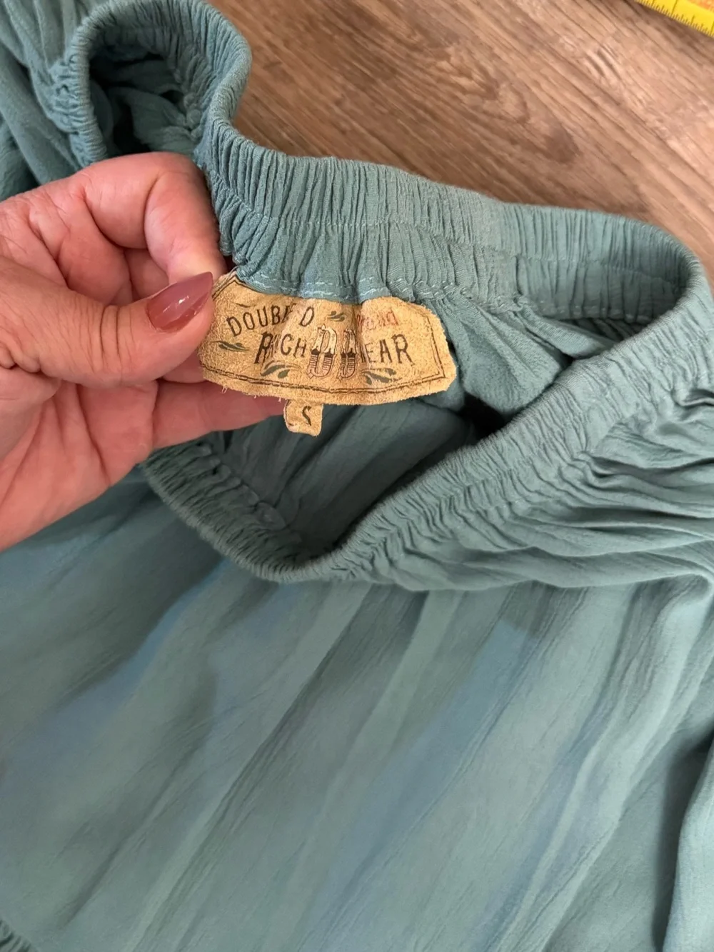 Double D Ranchwear • Turquoise Tiered Broomstick Maxi Skirt